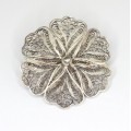 eleganta brosa florala, filigranata in argint. manufactura . Spania